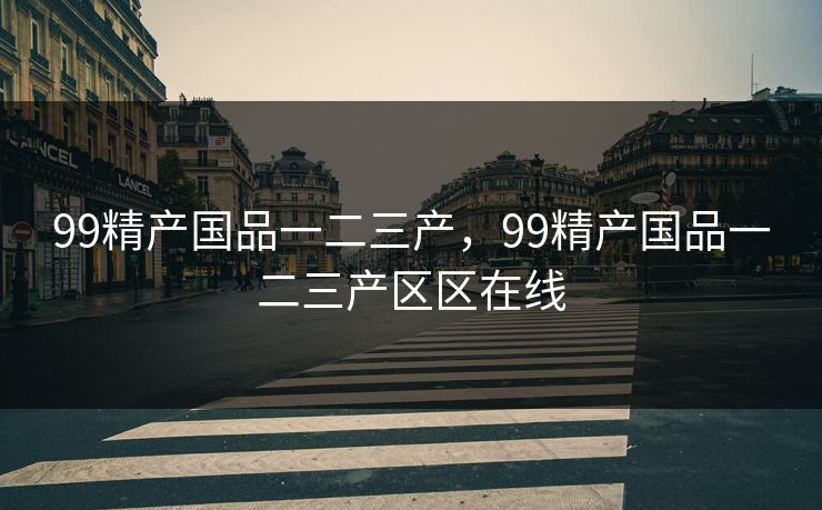 99精产国品一二三产，99精产国品一二三产区区在线