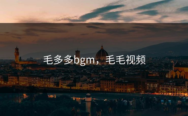 毛多多bgm，毛毛视频